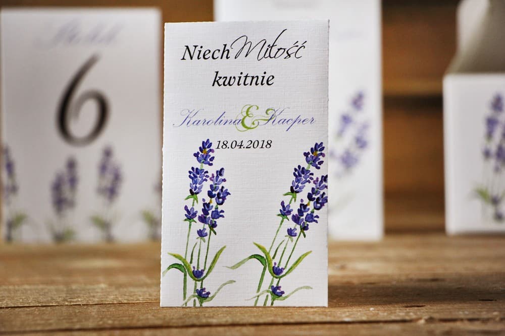 Nasionka Niezapominajki z Akwarelową Lawendą, Ekologiczny Upominek | Podziękowania dla Gości Weselnych | Akwarele nr 14