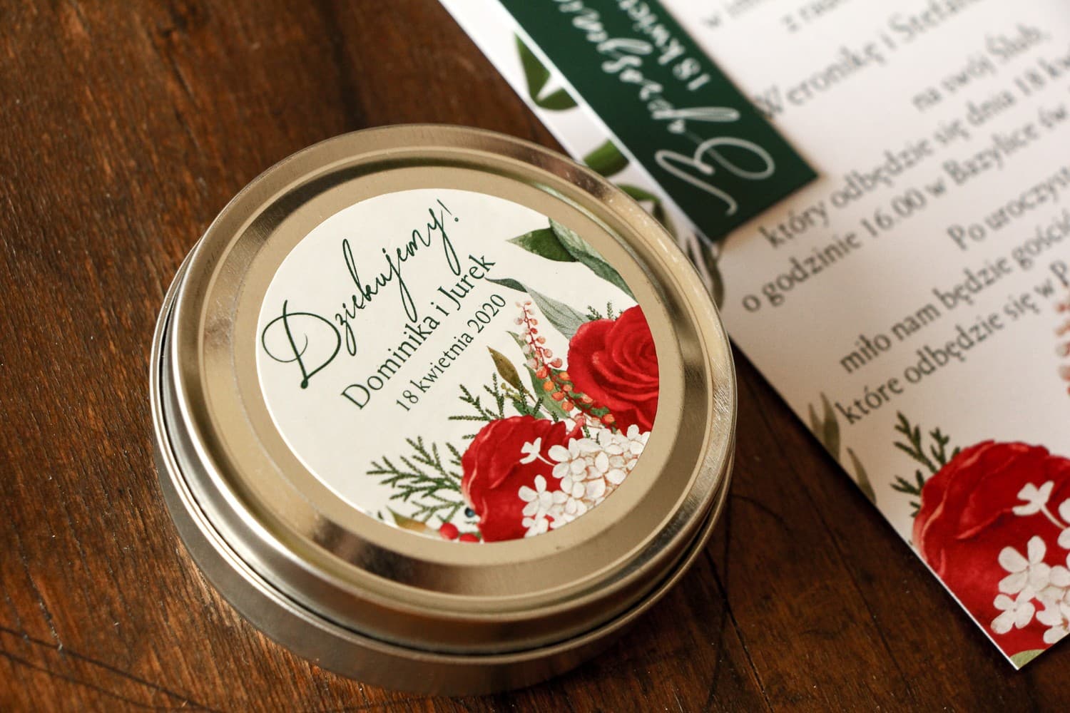 Świeczka Sojowa Delize nr 2 – Podziękowanie dla Gości z Czerwoną Różą