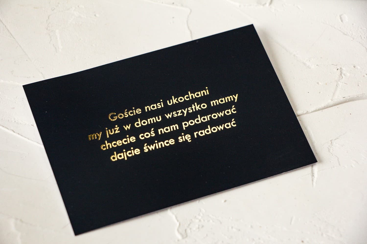 Złocone Bileciki do Zaproszeń Granatowe, Wkładka Informacyjna Glamour | Emerald nr 1