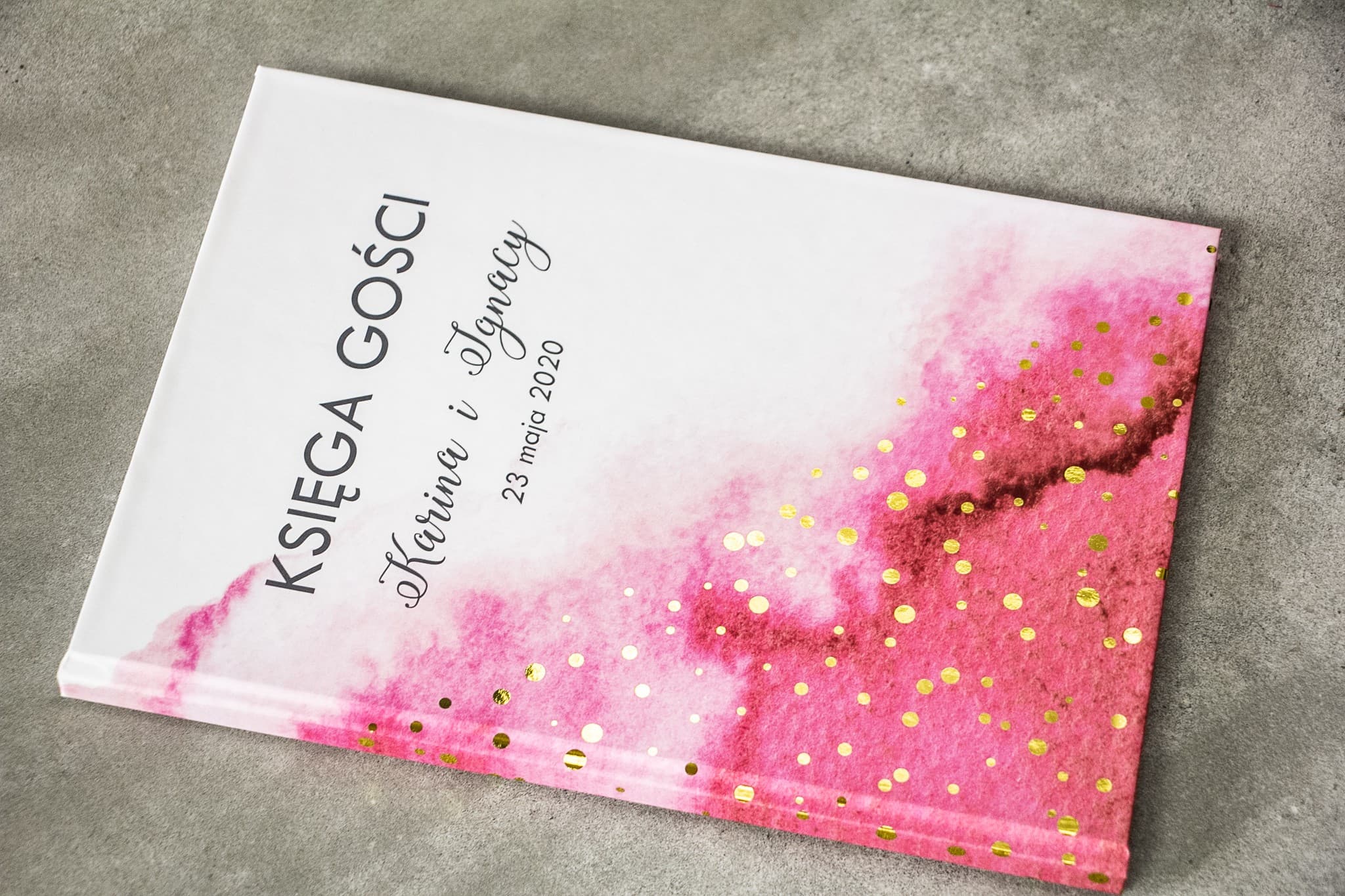 Złota Księga Gości Akwarela Personalizowana | Elegancka Pamiątka Ślubna | Bakarto nr 3