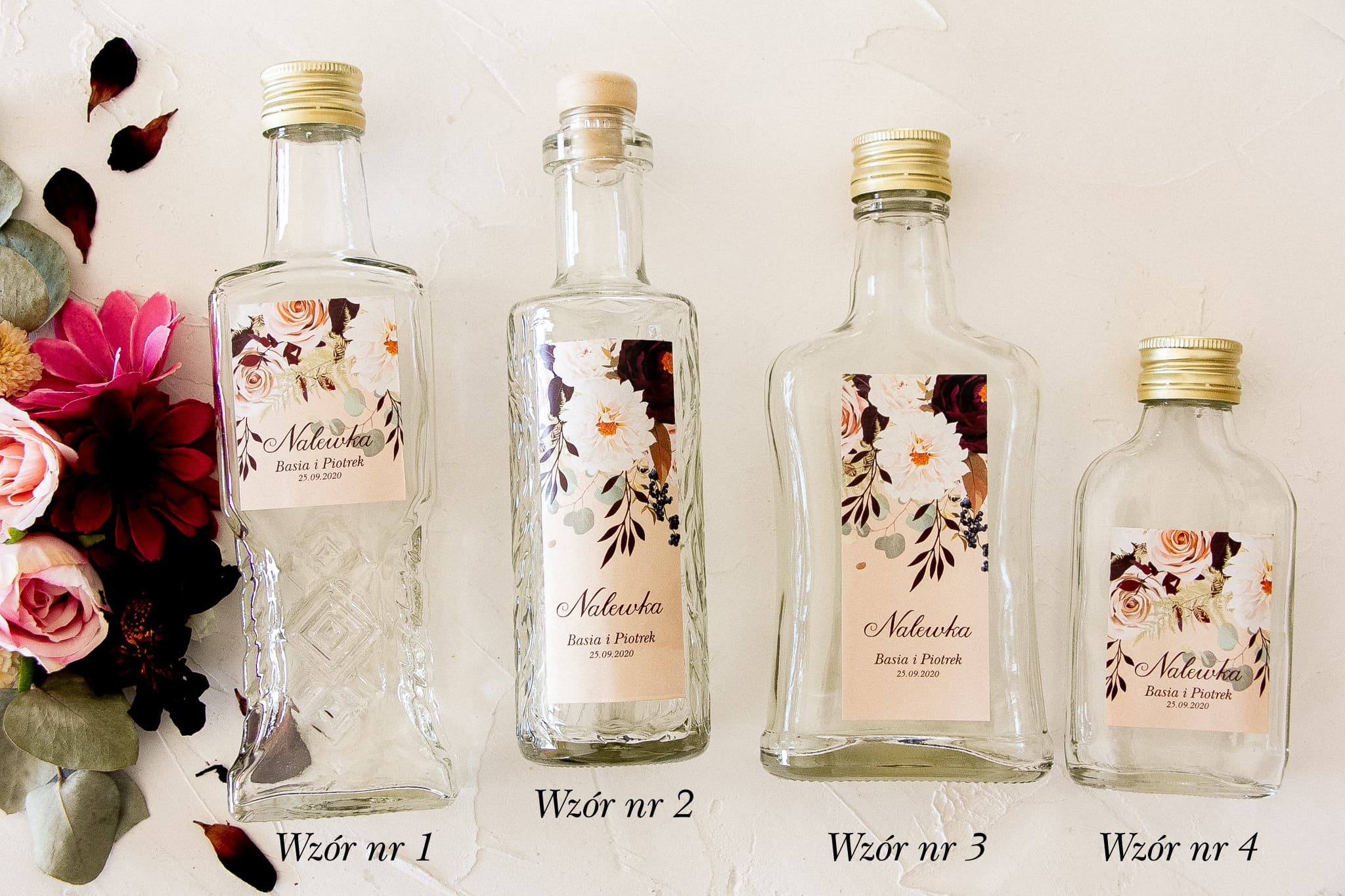 Buteleczki na nalewki 100ml 200ml, personalizowane | Podziękowania dla Gości Weselnych | Korani nr 2 - 2
