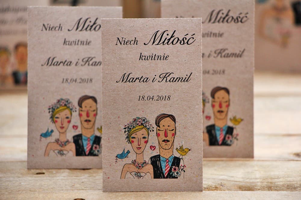 Eko Podziękowania dla Gości Nasiona Niezapominajki w Torebce | Rustykalne Upominki dla Gości Weselnych | Presto