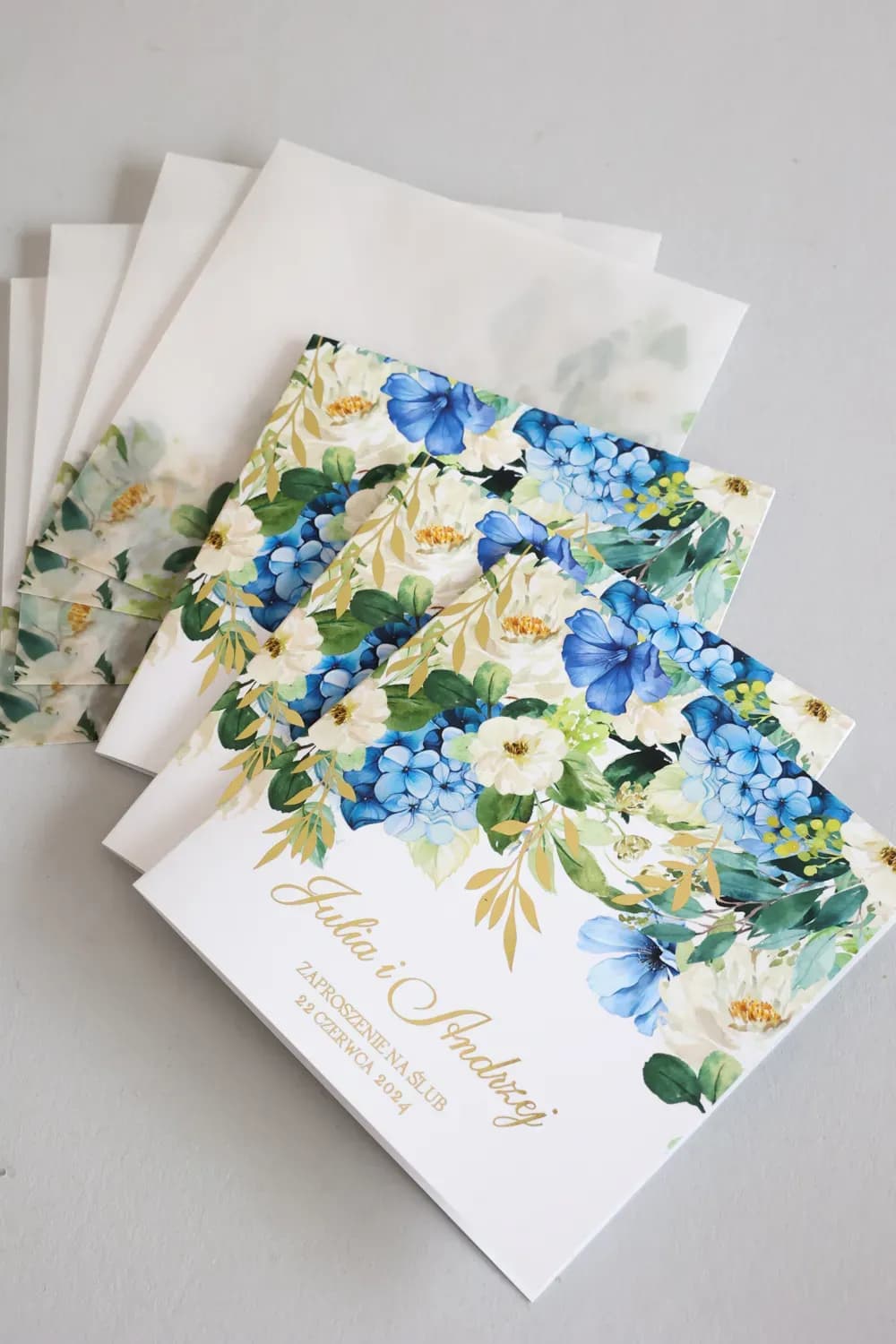 Zaproszenie na Wesele Rubin nr 13 – Styl Glamour z Motywem Kwiatowym