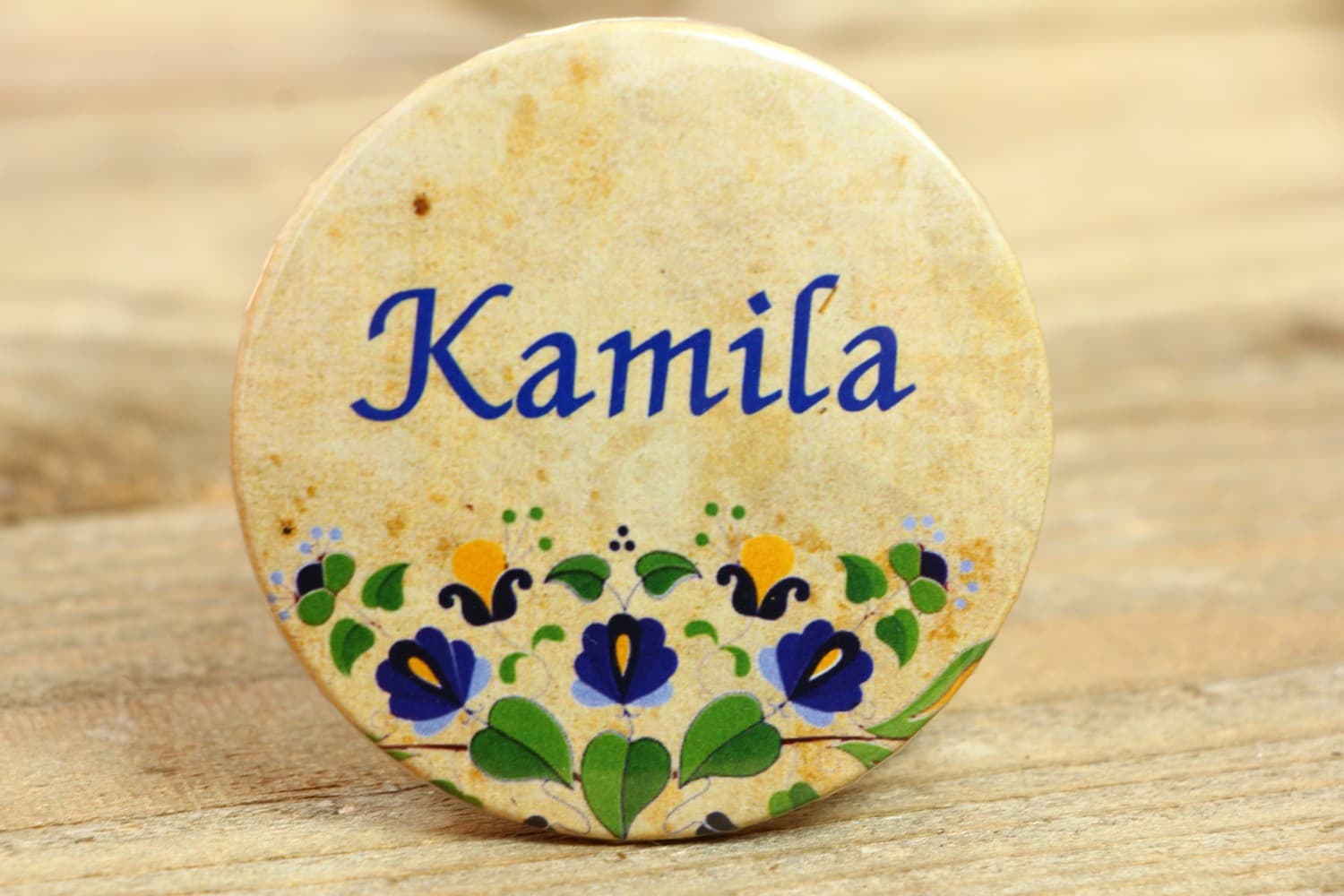 Przypinki folkowe z wzorem kaszubskim | Ludowe podziękowania dla gości weselnych | Folk nr 2