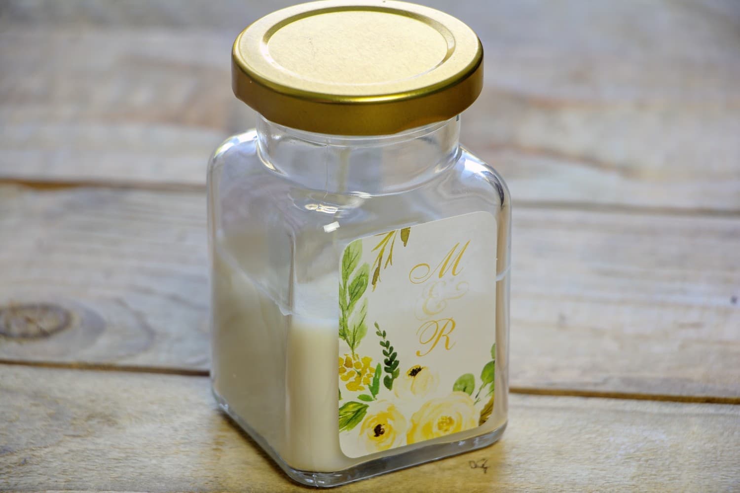 Świeczka Sojowa Akwarele nr 26 – Podziękowanie dla Gości z Motywem Piwonii