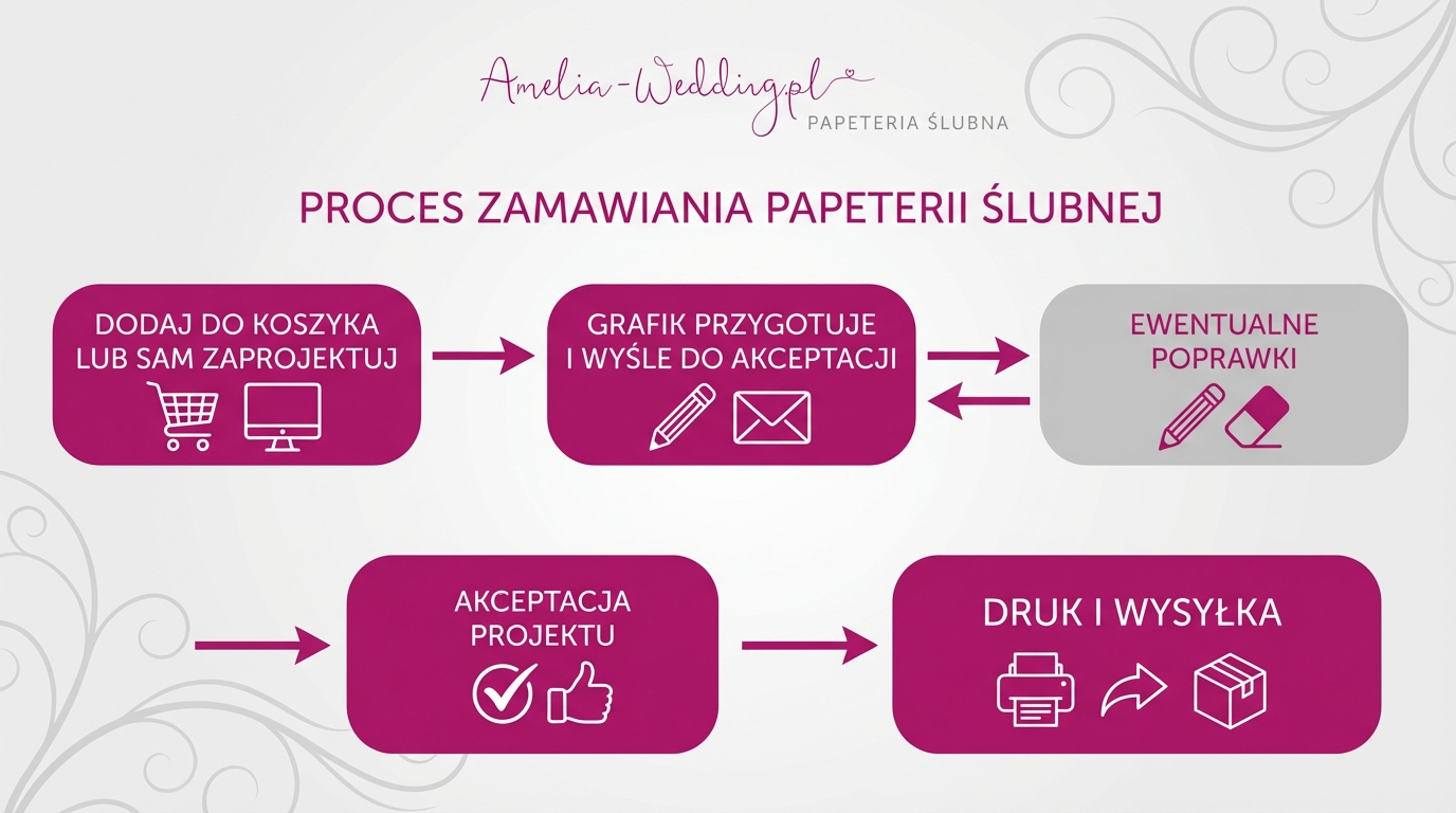 Proces zamawiania papeterii ślubnej